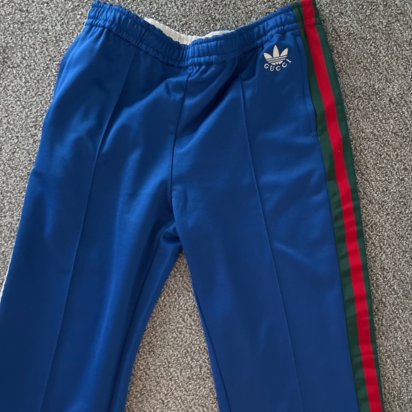 Gucci x Adidas Flared Jogging Pants 'Cobalt Blue' - Picture 5 of 10